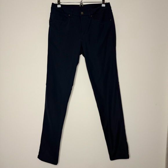 LULULEMON ABC Classic Fit Straight Leg Atheleisure Navy Blue Pant - Picture 5 of 13